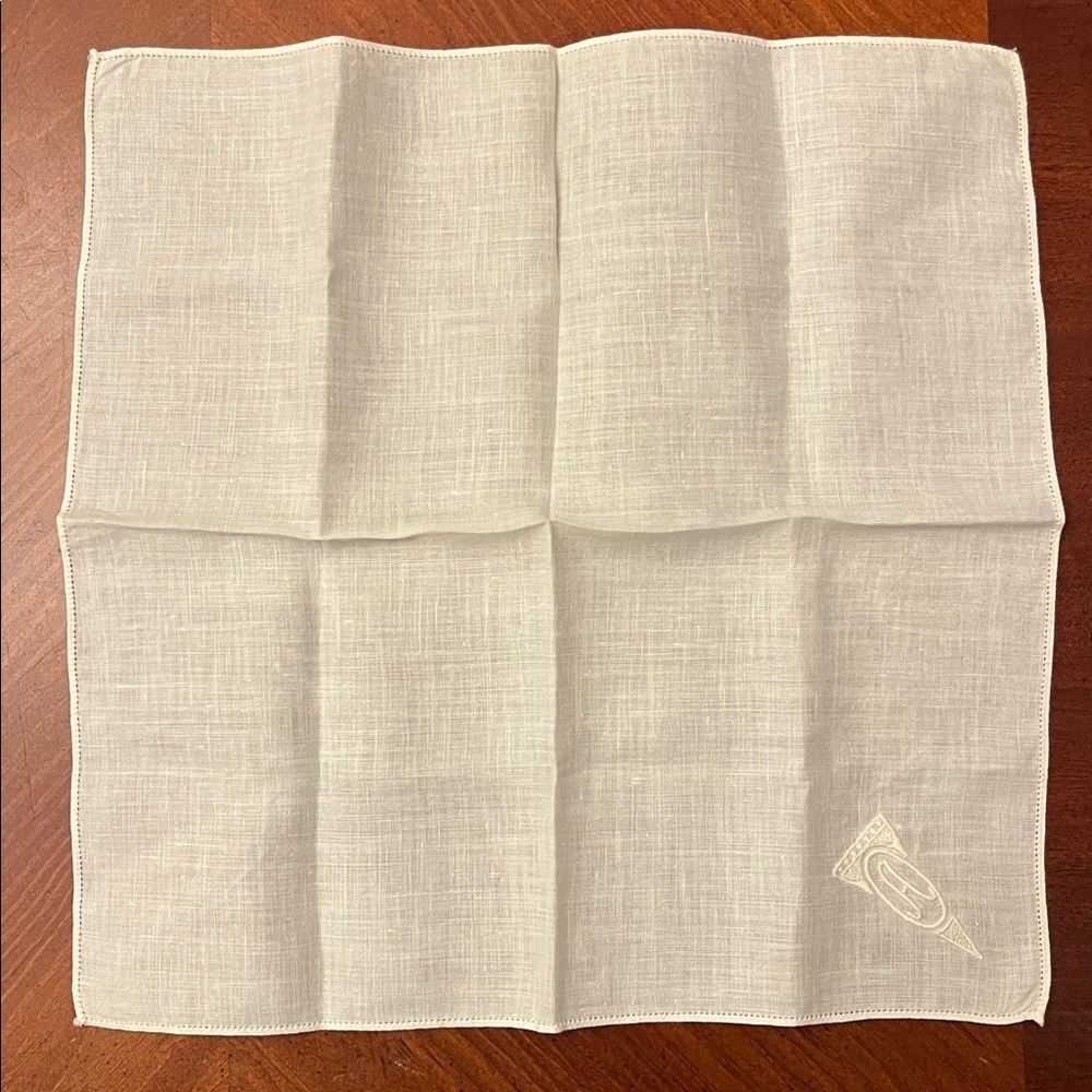 Vintage ‘A’ Hand Monogramed Handkerchief